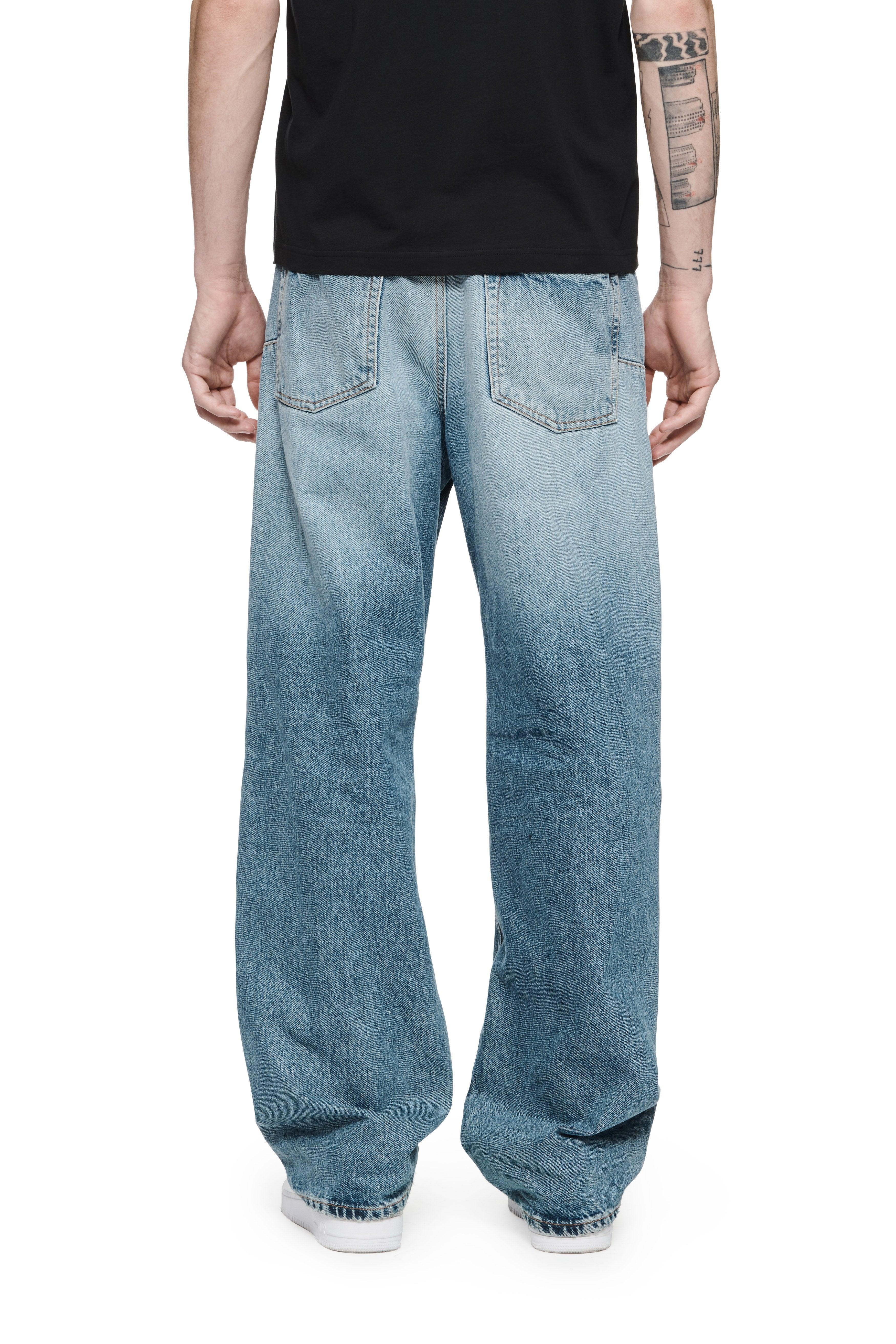 P018 BAGGY JEAN - Indigo Stone Wash Destroy Male Product Image