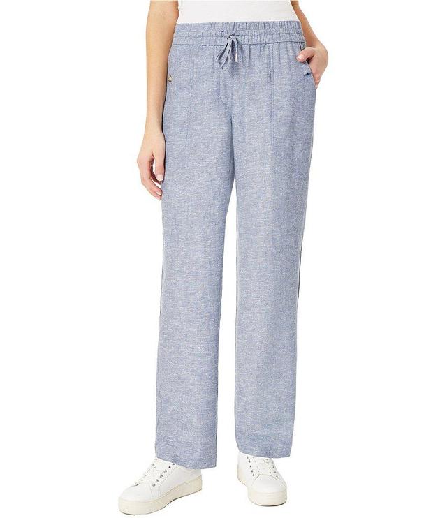 Jones New York Linen Wide Leg Pull-On Pants Product Image