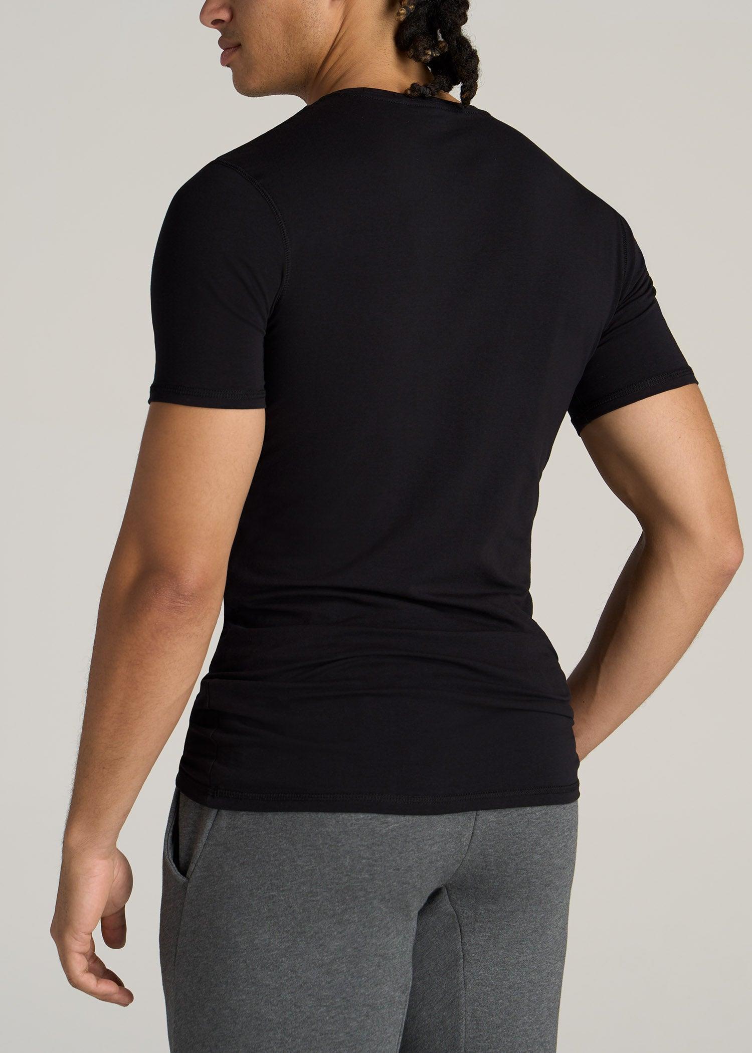 The Essential SLIM-FIT Crewneck Men's Tall Tees in Black Product Image