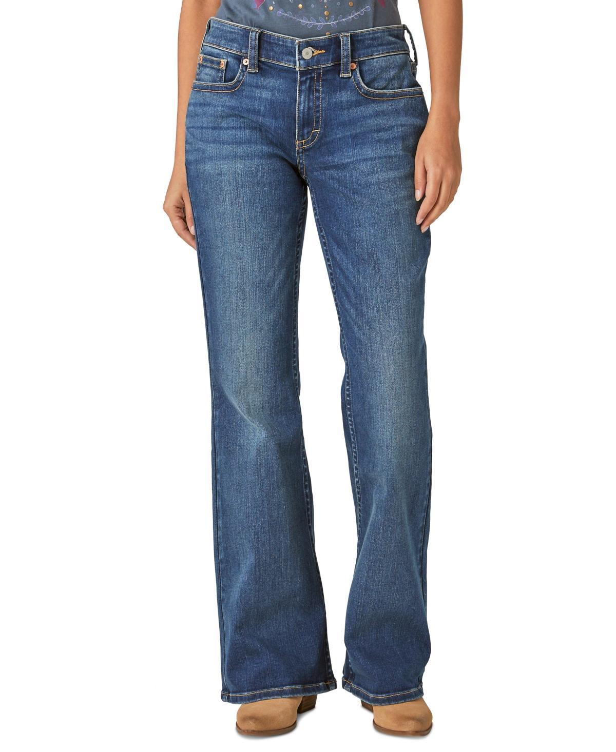 Lucky Brand Womens Low Rise Flap-Pocket Flared Jeans product image