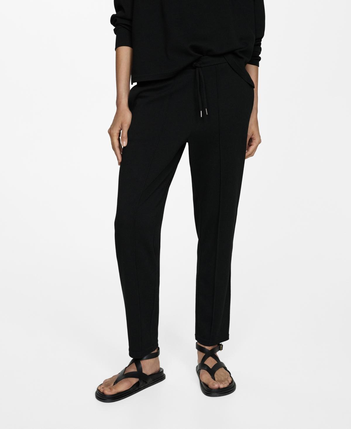 Mango Womens Seam Detail Jogger Pants product image