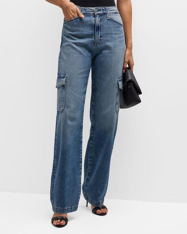 Gatin Wide-Leg Cargo Jeans Product Image