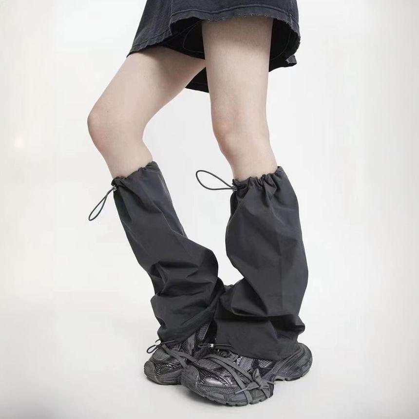 Paneled Drawstring Leg Warmer Product Image