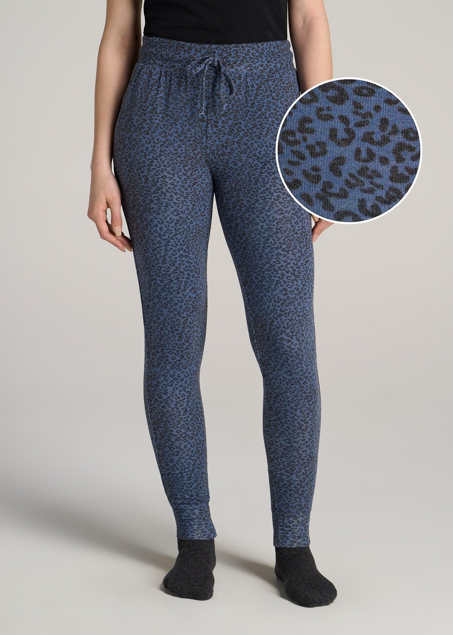 Cozy Lounge Joggers for Tall Women in Navy Leopard product image