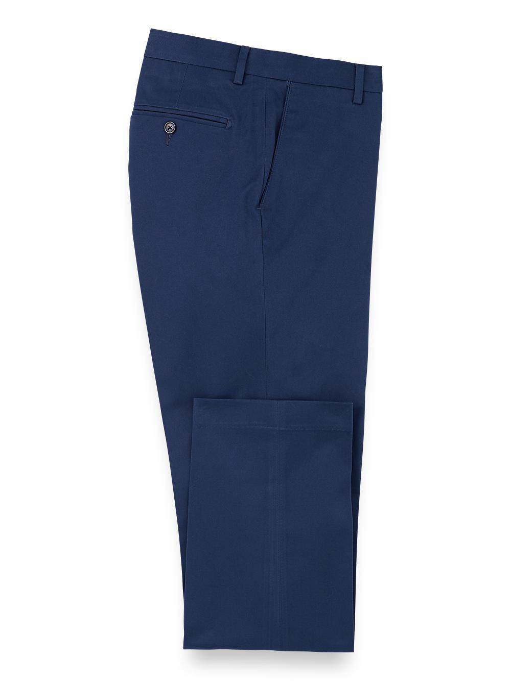 Cotton Stretch Twill Flat Front Pants Product Image