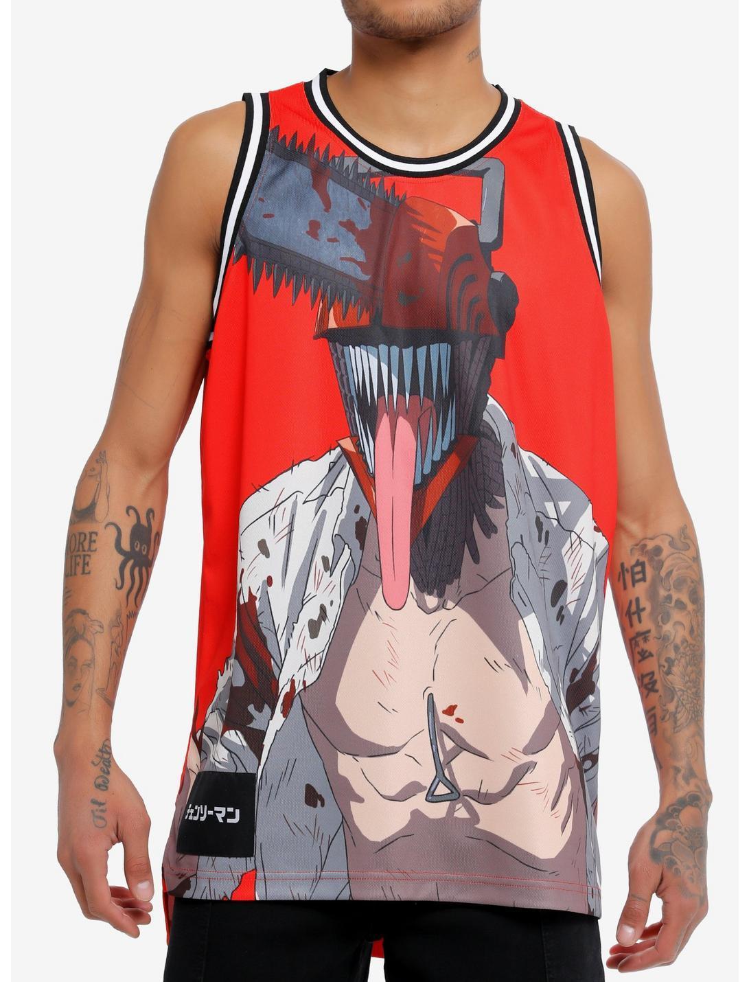 Chainsaw Man Varsity Basketball Jersey Tank Top Product Image