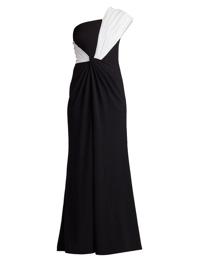 Womens One-Shoulder Crepe Gown Product Image