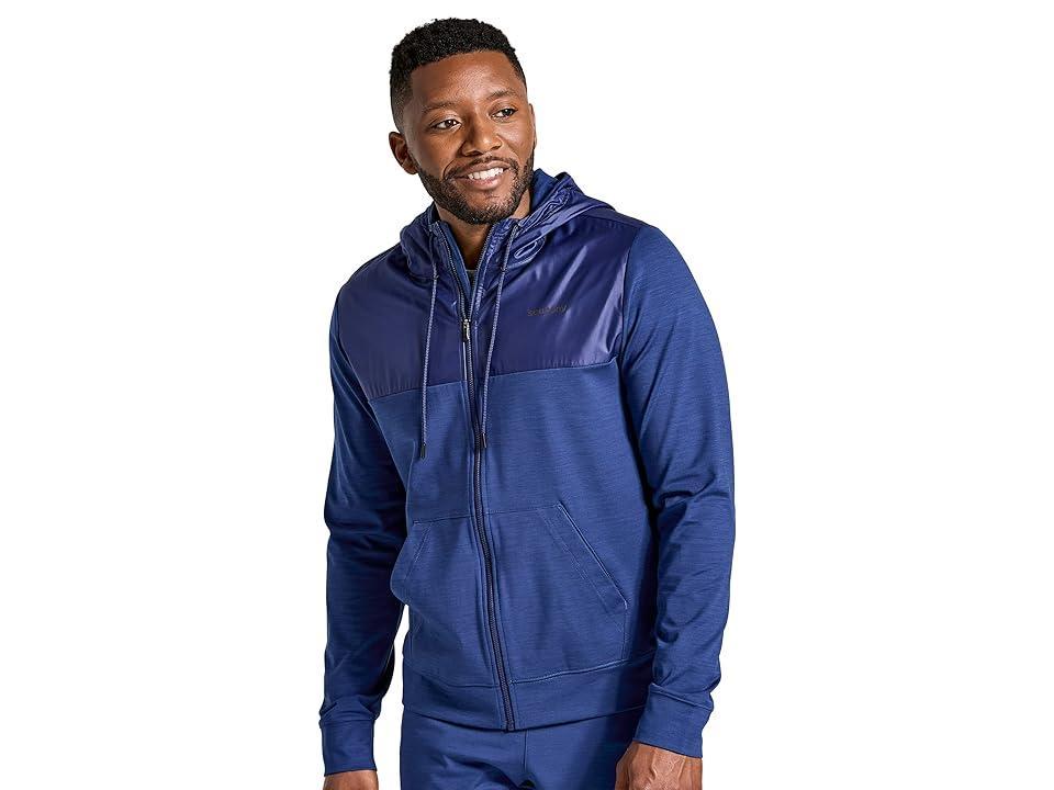 Saucony Solstice Zip Hoodie (Sodalite Heather) Men's Clothing Product Image