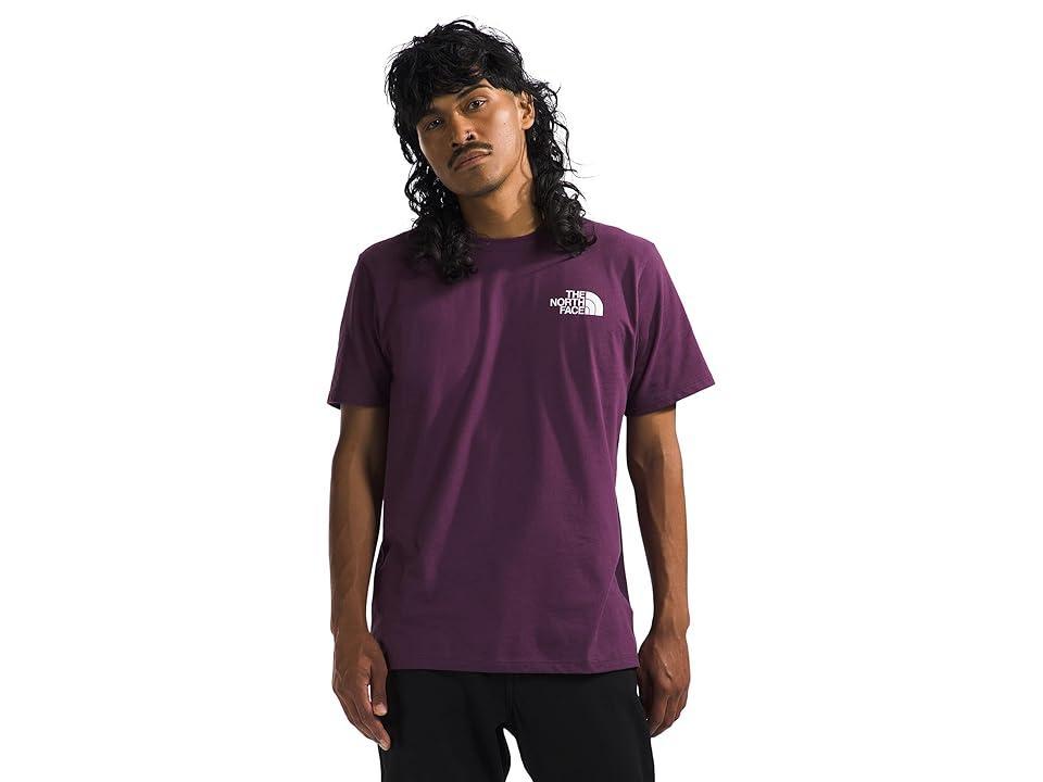 The North Face Short Sleeve Box NSE Tee (Black Currant ) Men's Clothing Product Image