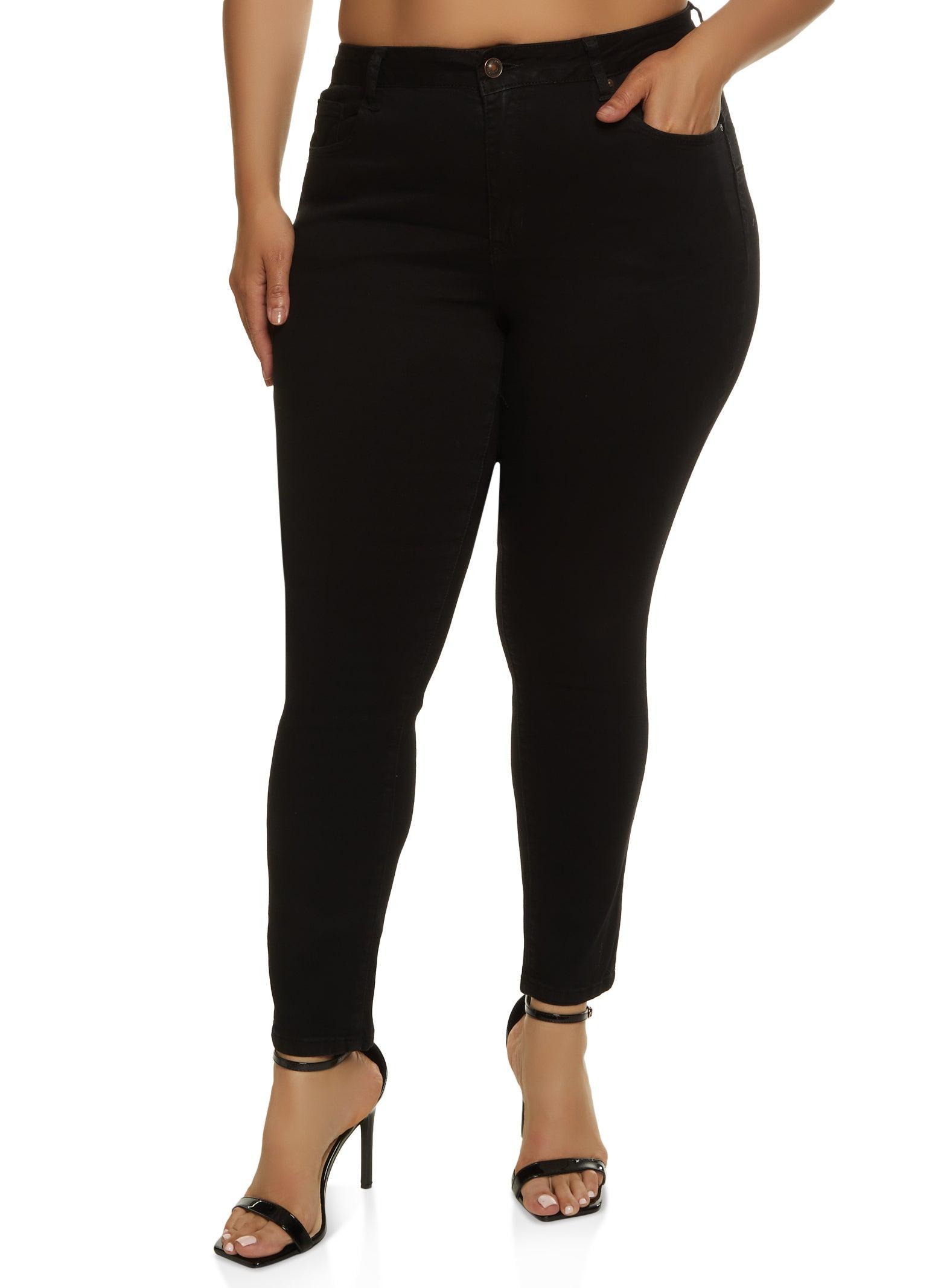 Womens Plus Size WAX High Waist Push Up Skinny Jeans Product Image