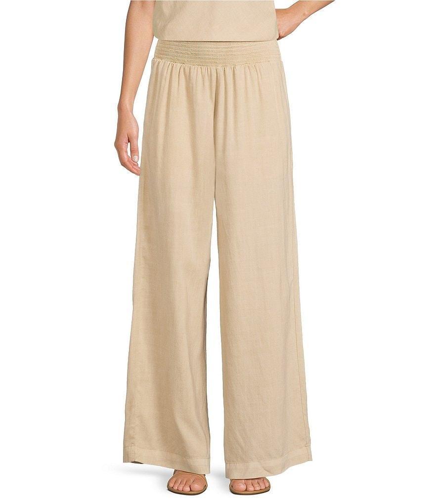 Cloth & Stone Smocked Waist Wide Leg Coordinating Pull-On Pants Product Image