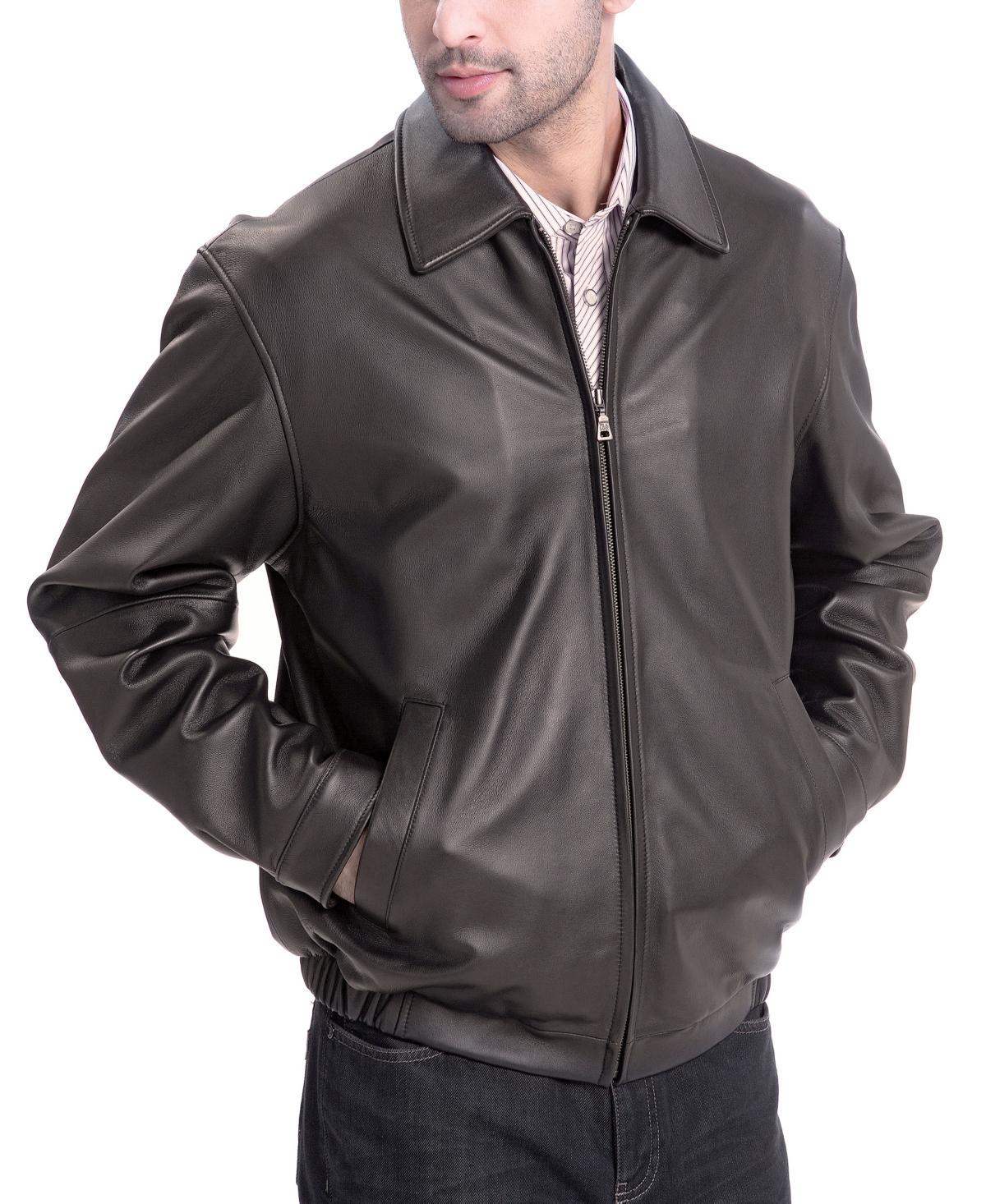 Bgsd Men Derrick Leather Bomber Jacket - Tall Product Image