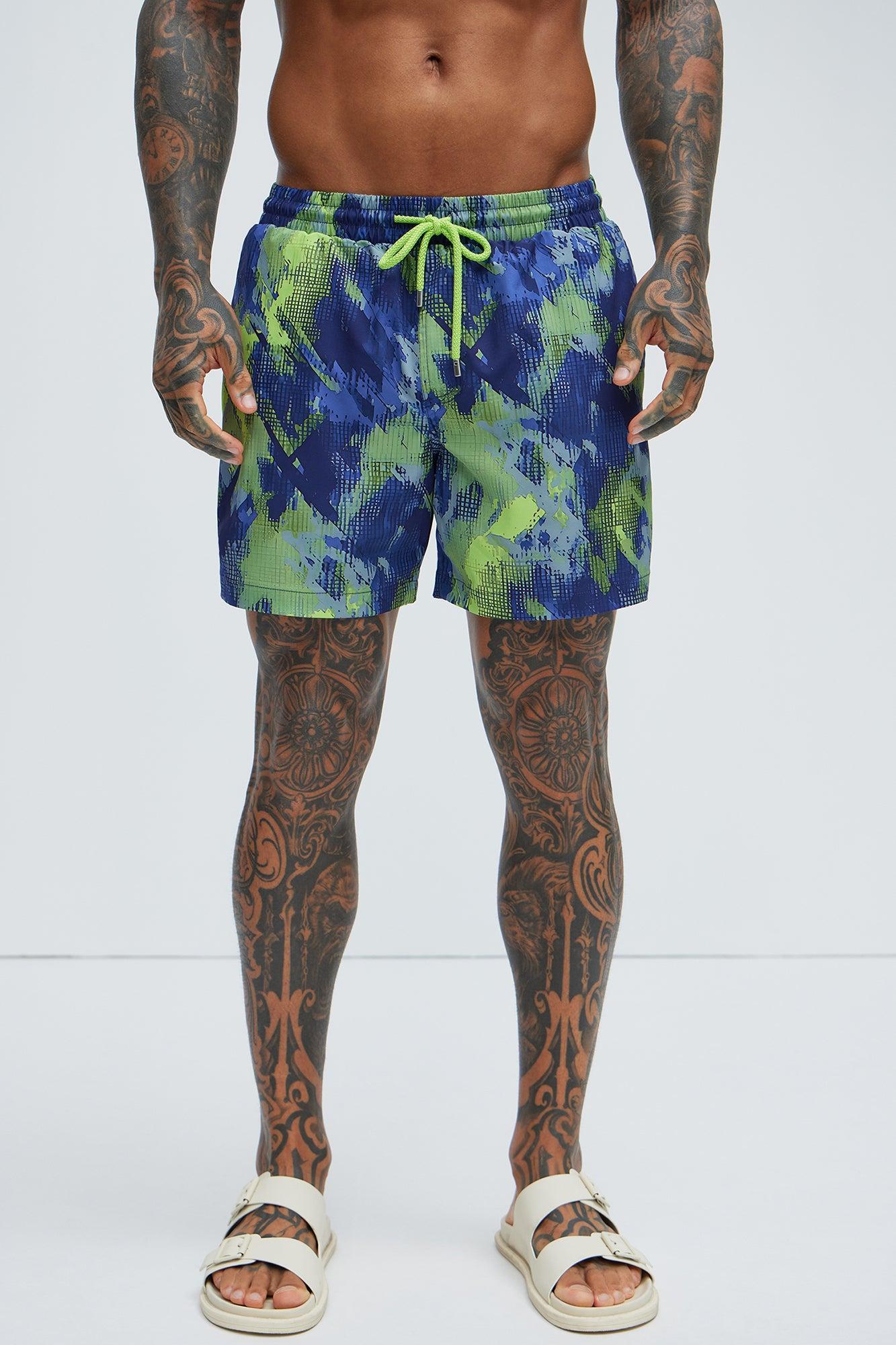 Count Me In Swim Trunks - Blue/combo Product Image