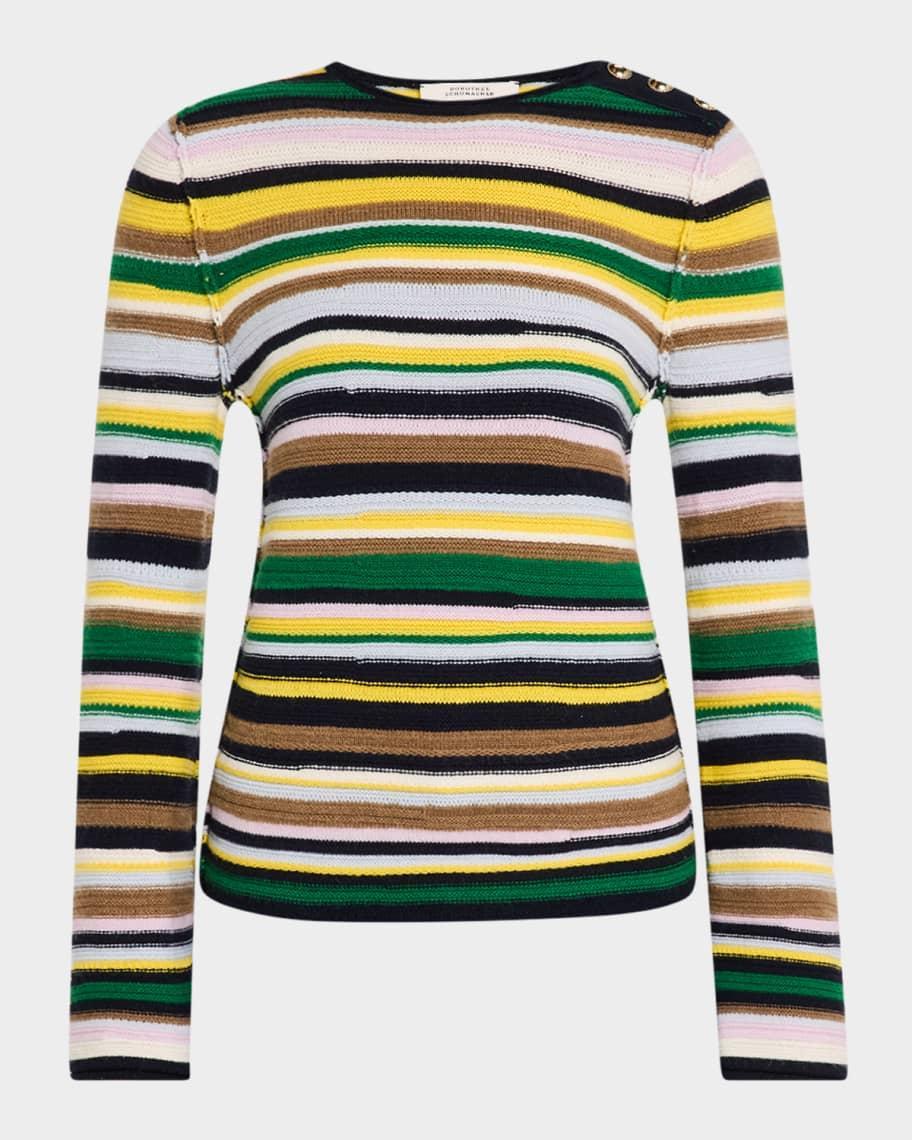 Colorful Luxury Striped Cashmere Pullover product image