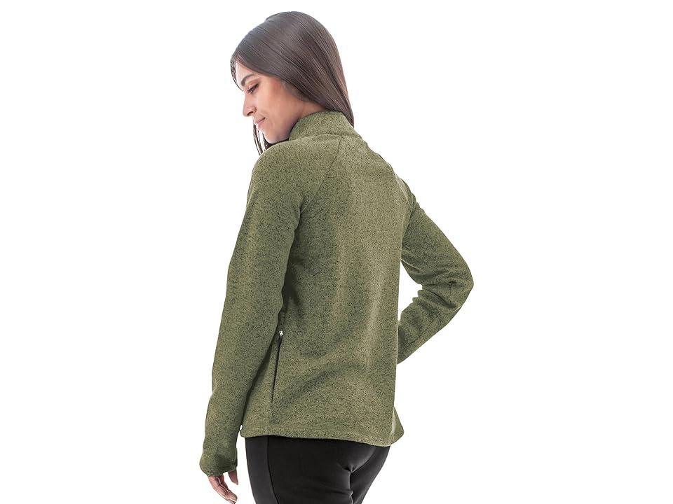 Aventura Clothing Harlow Zip Neck Top (Deep Lichen ) Women's Clothing Product Image