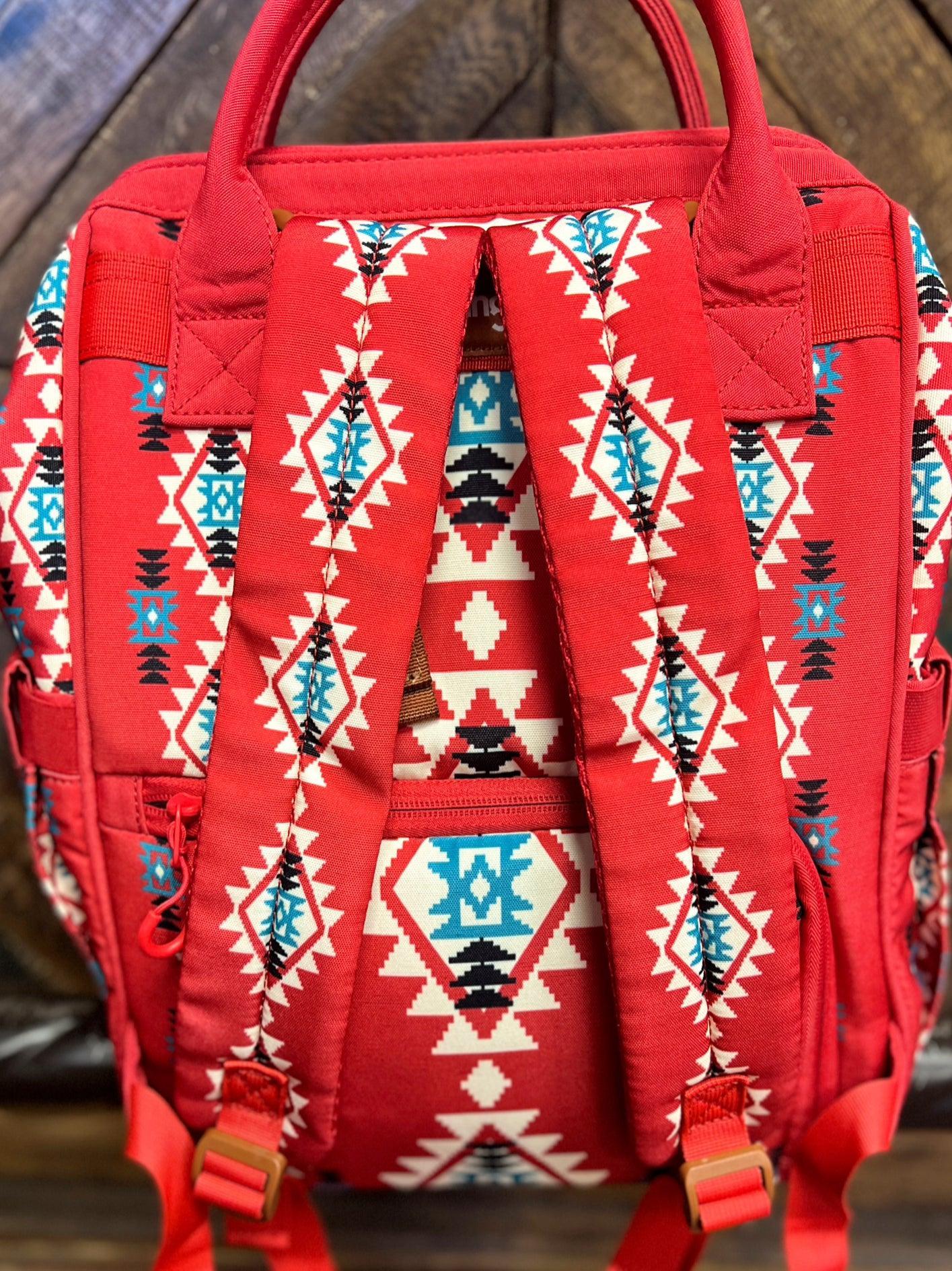 The Original Wrangler Diaper Bag -Red Aztec Product Image