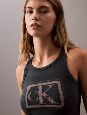 Cotton Contour Rib Logo Graphic Tank Product Image