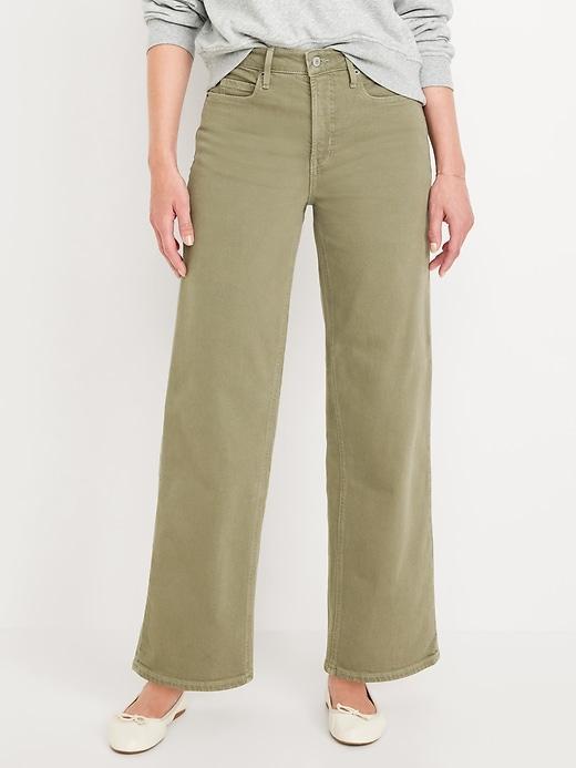 Extra High-Waisted Sky-Hi Wide-Leg Jeans Product Image