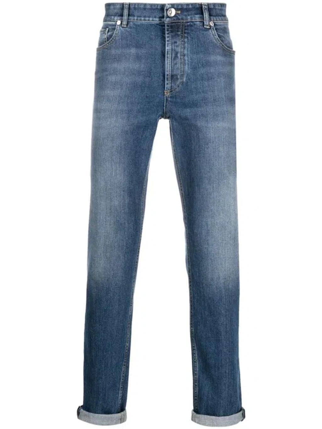 BRUNELLO CUCINELLI Denim Pants In Blue Product Image