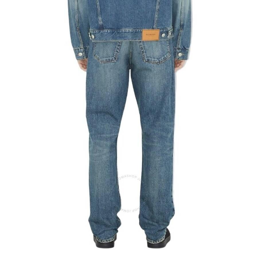 BURBERRY Japanese Denim Washed Straight-leg Jeans In Blue Product Image