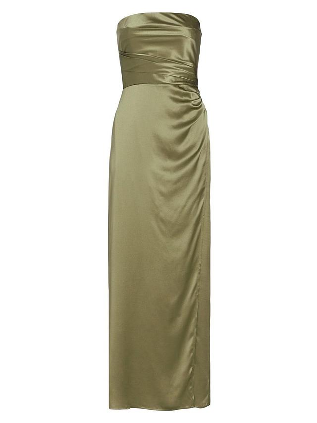 Womens Barrow Silk Satin Strapless Maxi Dress Product Image