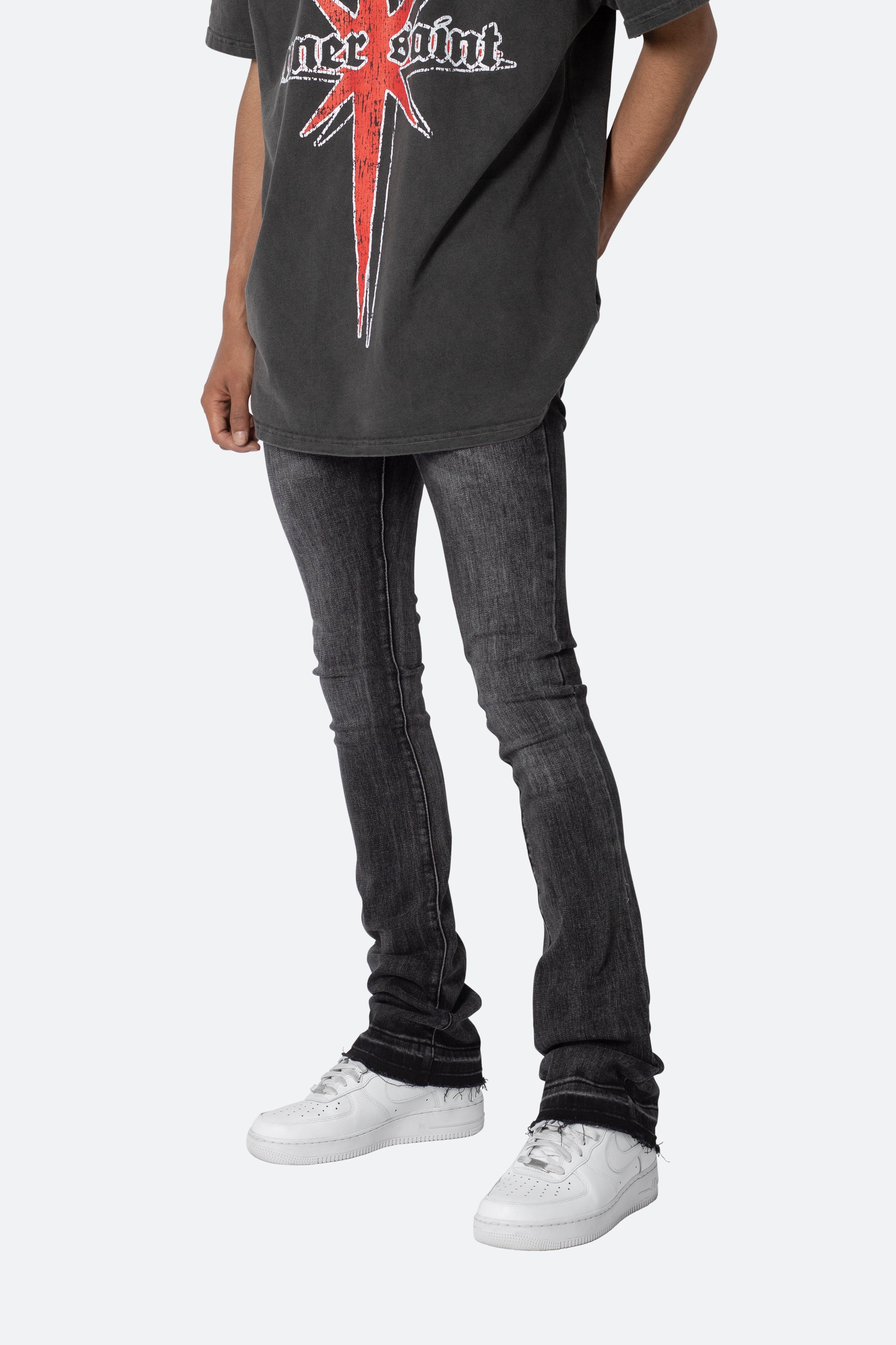 X514 Skinny Stacked Denim - Washed Black Product Image