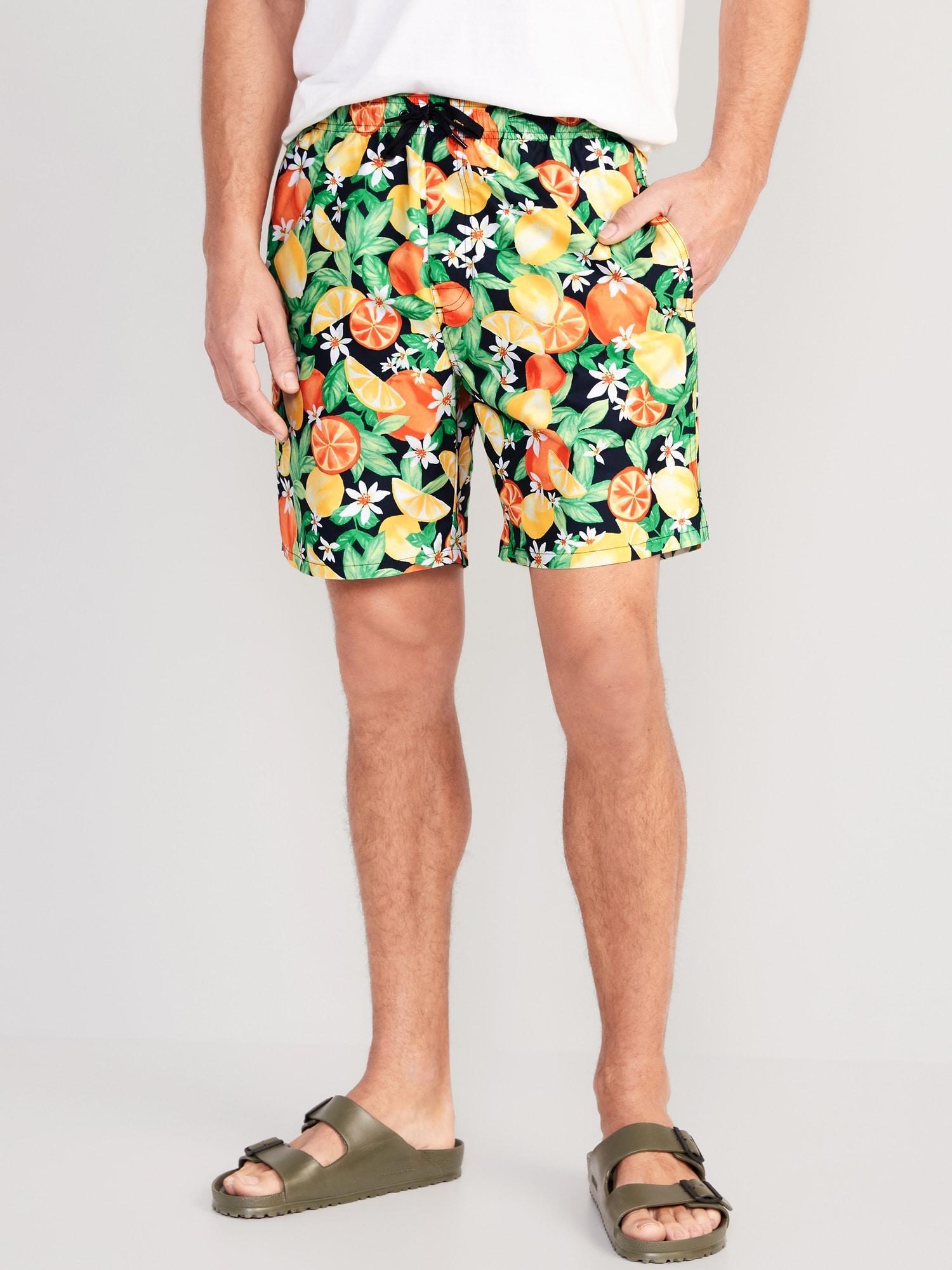 Printed Swim Trunks for Men --7-inch inseam Product Image