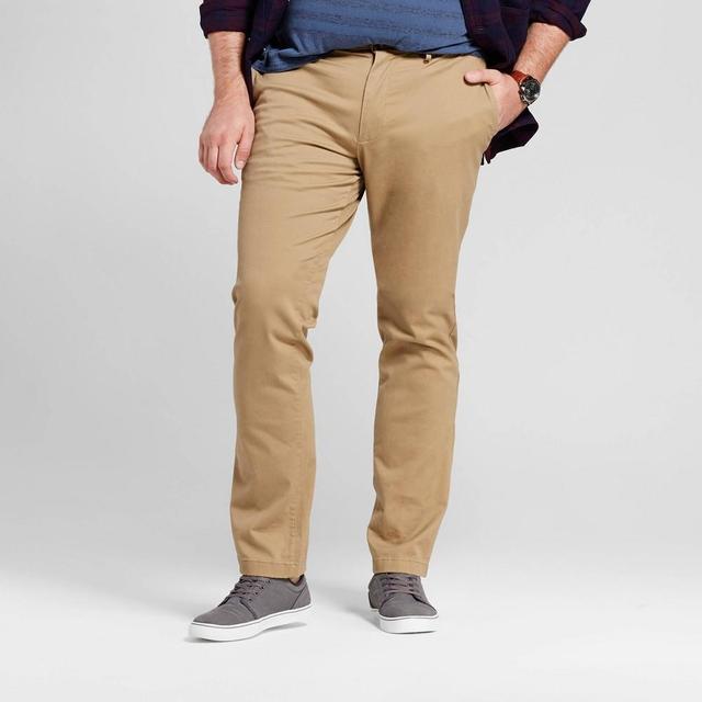 Mens Big & Tall Every Wear Slim Fit Chino Pants - Goodfellow & Co Sculptural Tan 54x32 Product Image