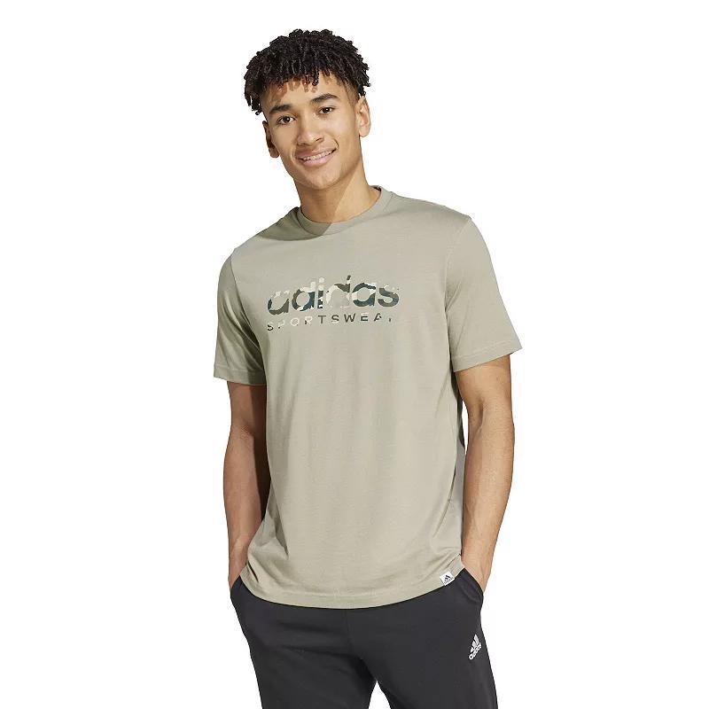 Mens adidas Camo Linear Sportswear T-Shirt Product Image