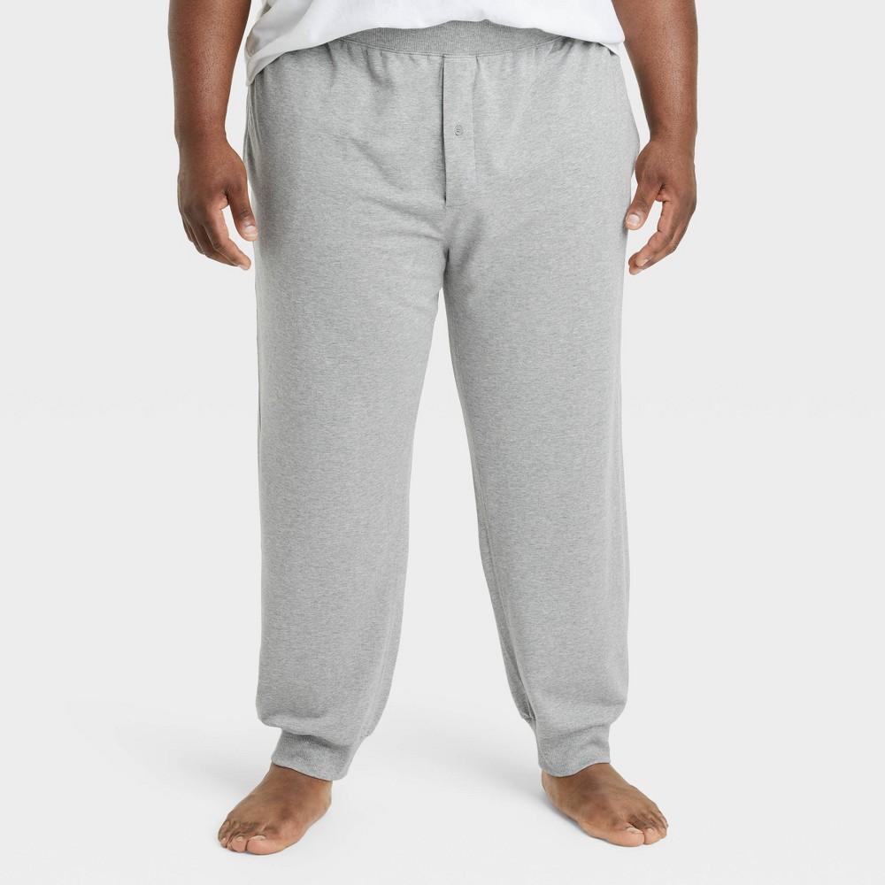 Mens Big & Tall Cotton Modal Knit Jogger Pajama Pants - Goodfellow & Co Black LT Product Image