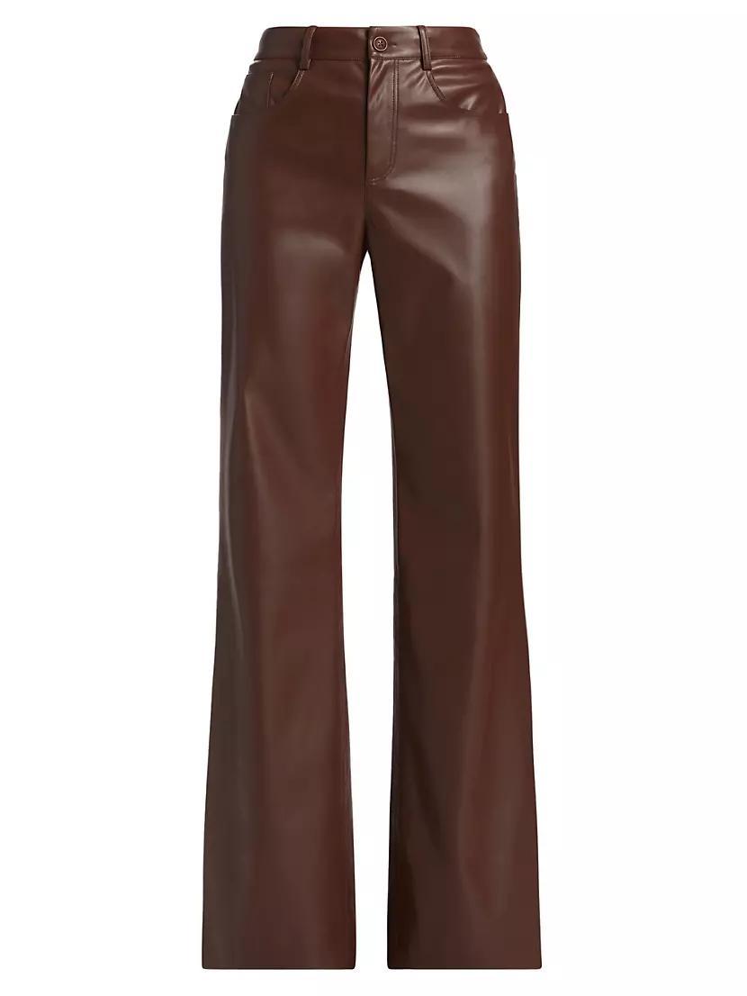 Zenobia Faux-Leather Straight-Leg Pants product image