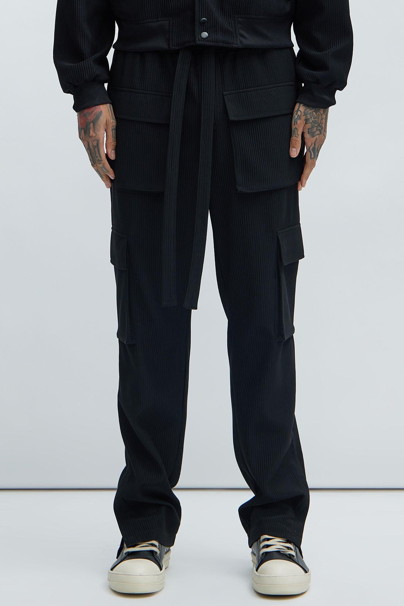 Show Up Snap Cargo Pants - Black Product Image