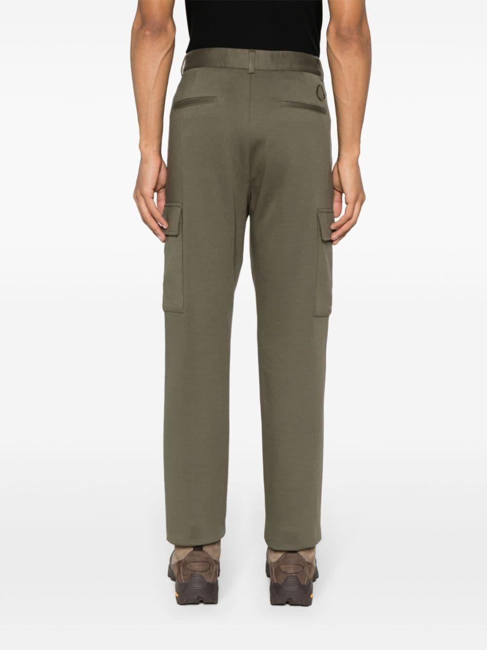 High-waist Tapered Cargo Trousers In Green Product Image