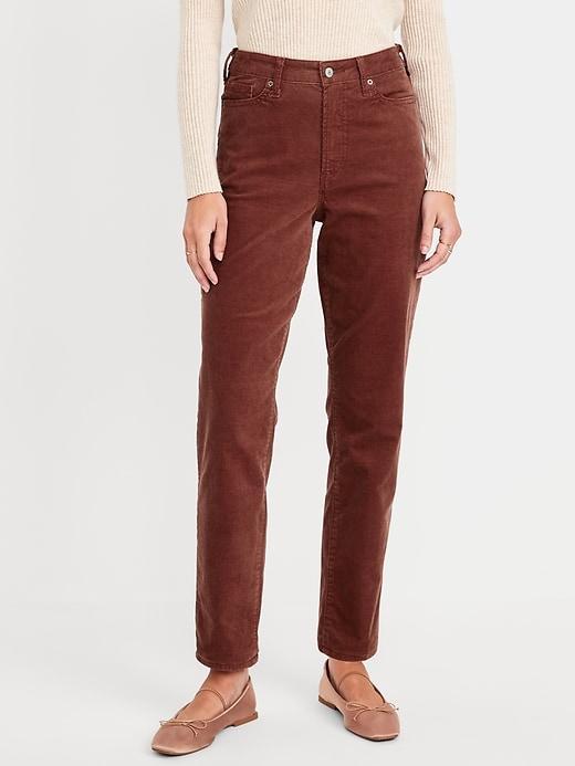 High-Waisted OG Straight Corduroy Ankle Pants Product Image