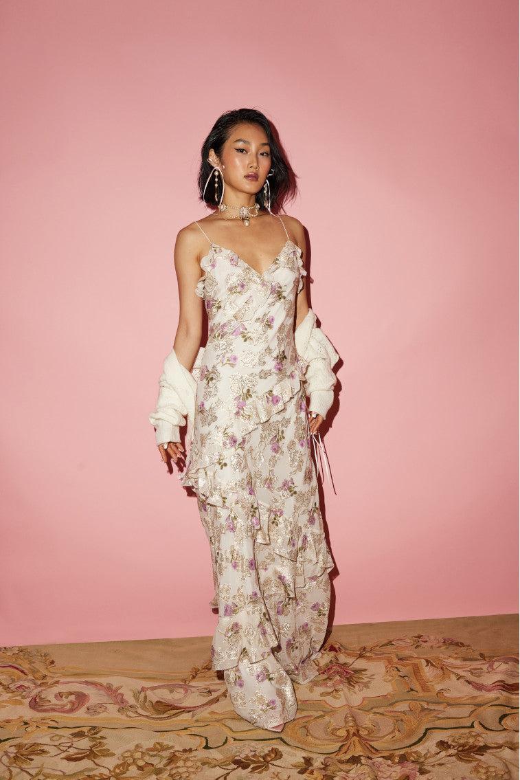 Rialto Floral Silk Maxi Dress Product Image