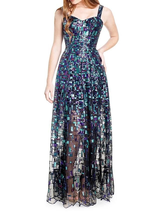 Dress the Population Anabel Sequin Fit & Flare Gown Product Image