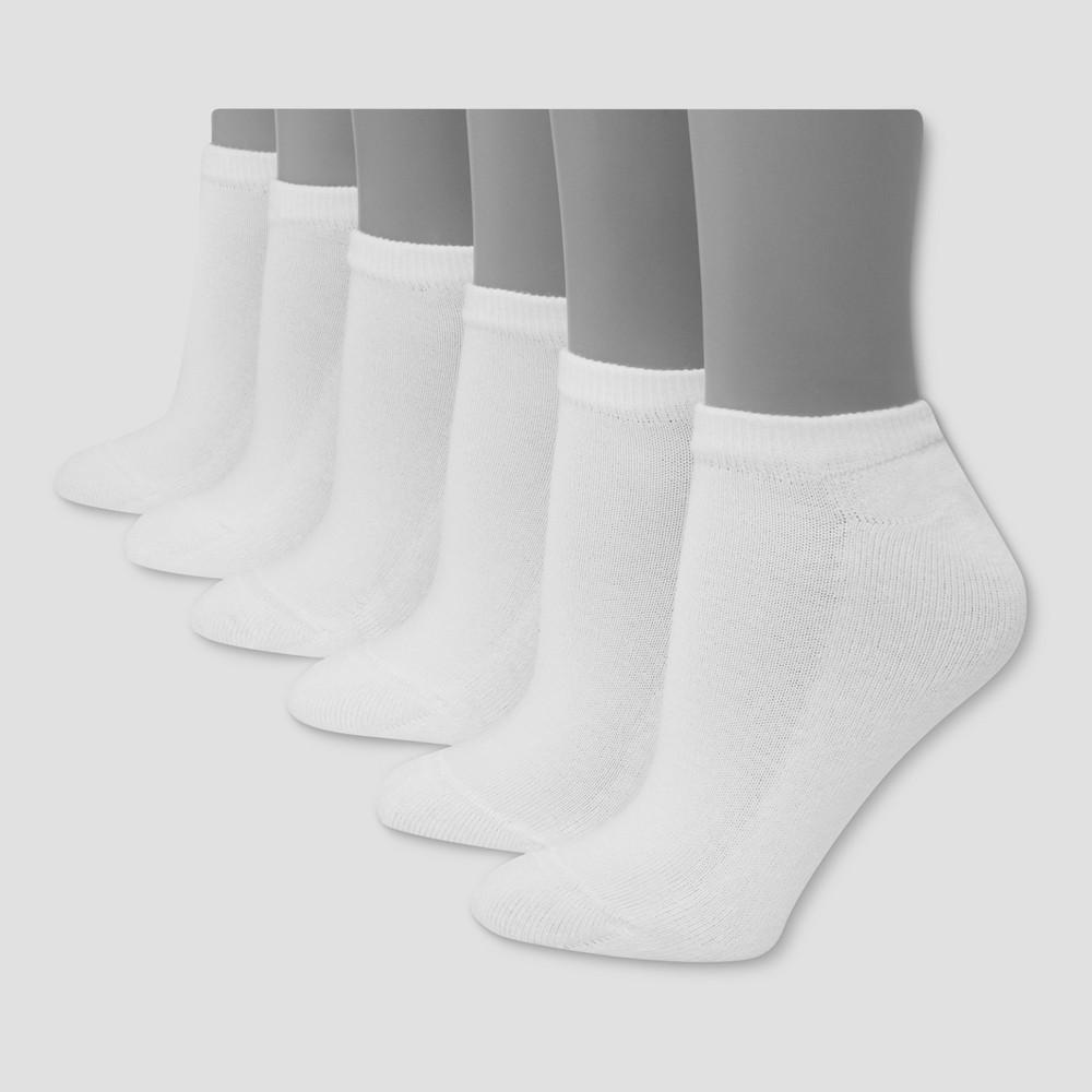 Hanes Premium Womens 6pk Cushioned No Show Socks 8-12 Product Image