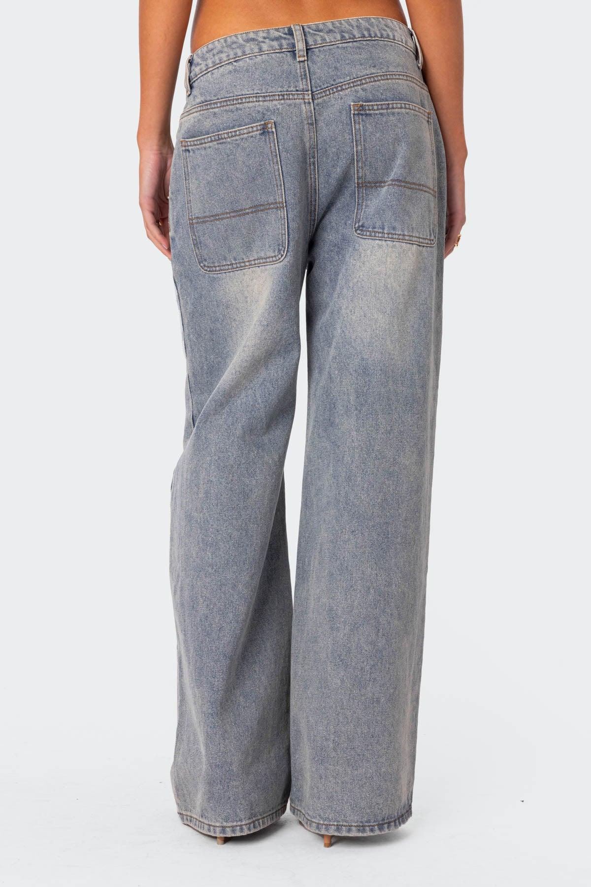 Myla Washed Wide Leg Jeans Product Image