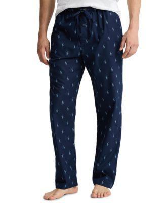 Men's Woven Pony-Print Pajama Pants Product Image