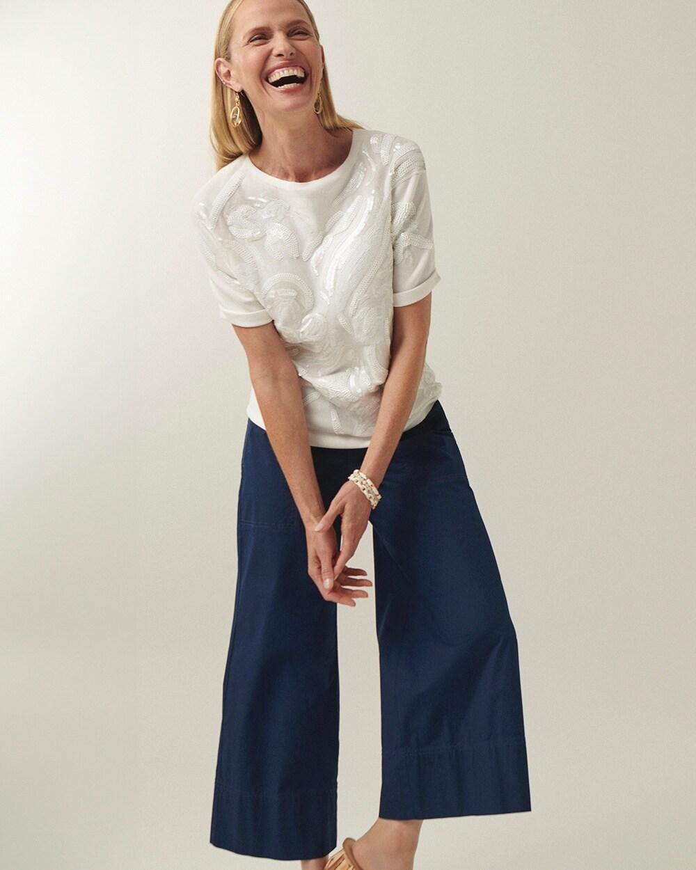 Chico's Women's Poplin Culotte Pants Product Image