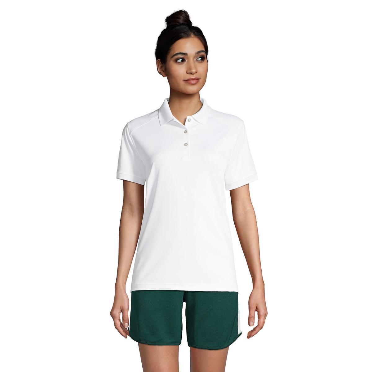 Lands End Womens School Uniform Short Sleeve Rapid Dry Polo Shirt Product Image