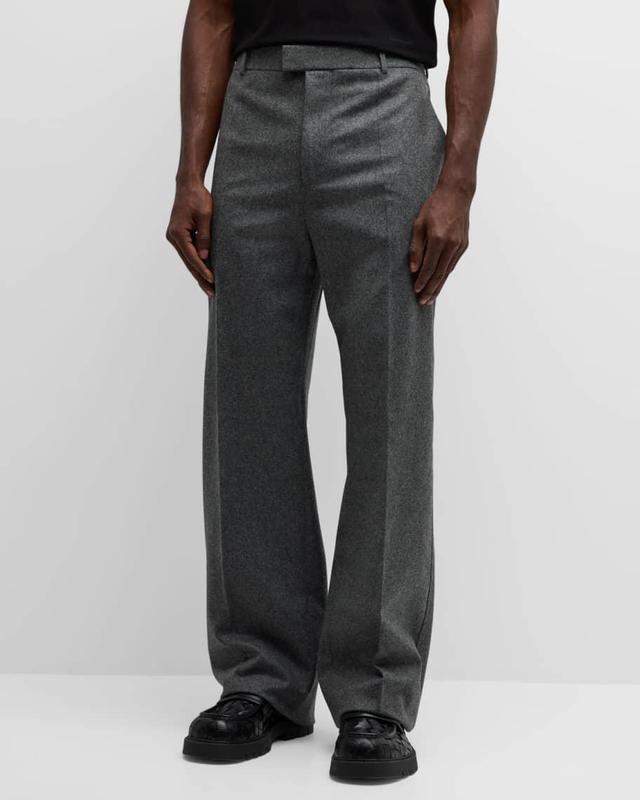 Mens Wool Flannel Trousers Product Image