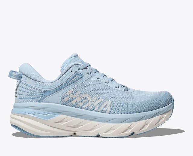 HOKA Womens Bondi 7 Shoes in White/White, Size 6 Product Image