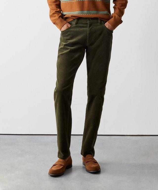 Slim Fit 5-Pocket Corduroy Pant in Olive Product Image