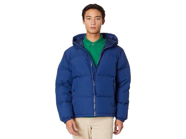 Lacoste Hooded Puffer Jacket (Midnight ) Men's Clothing Product Image