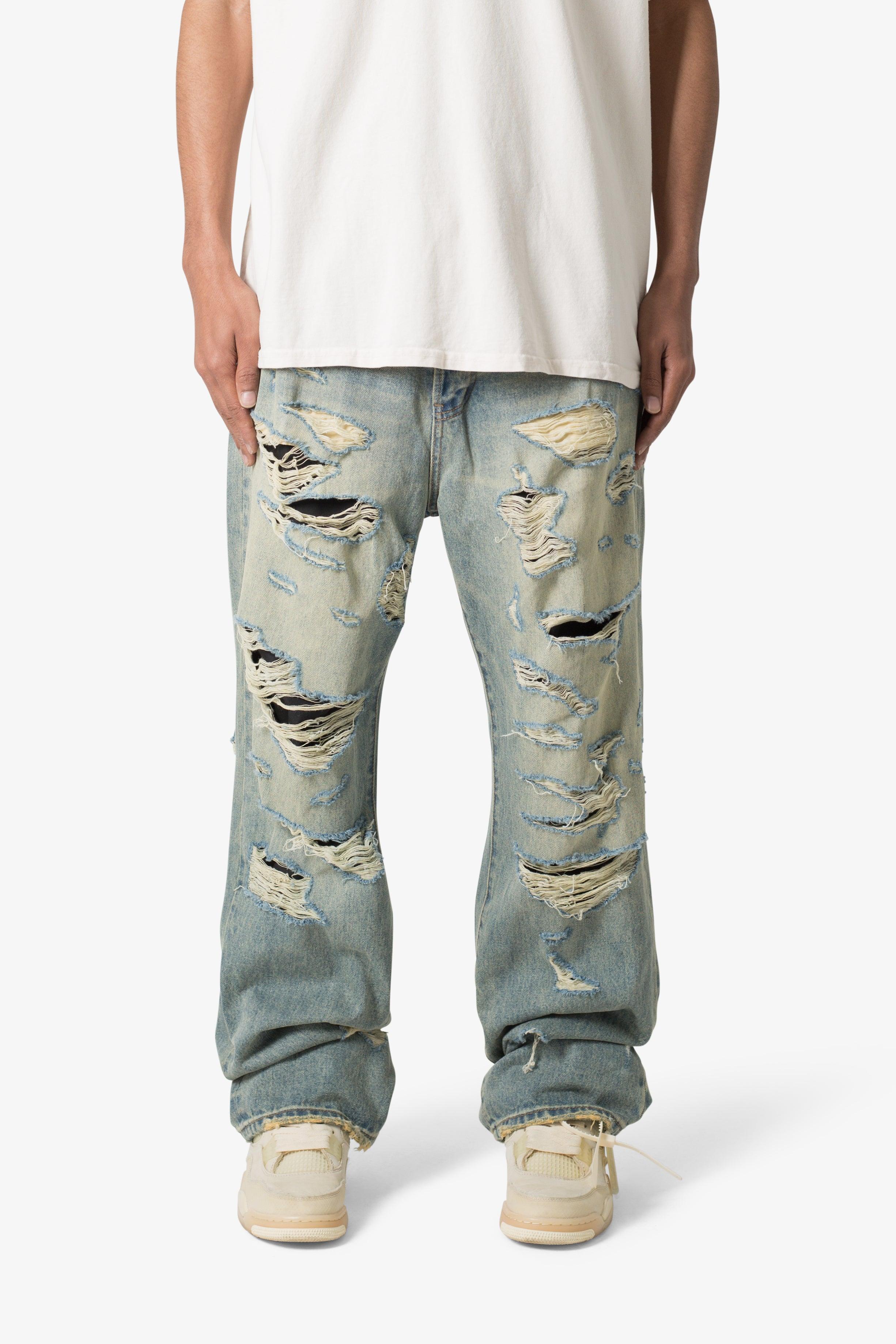 Ultra Baggy Distressed Denim - Vintage Blue Product Image