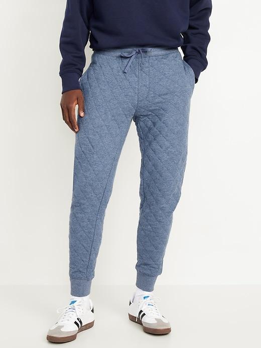 Loose Quilted Fleece Joggers Product Image