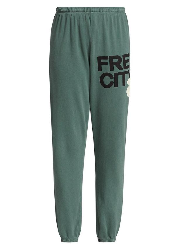 Free City Cotton Logo Sweatpants in Glow Yellow Product Image