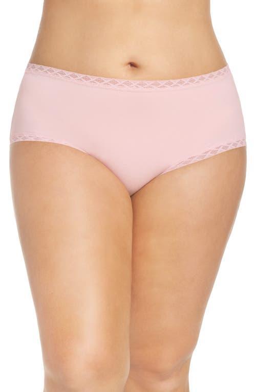 Natori Bliss Lace-Trim High Rise Cotton Brief 755058 Product Image