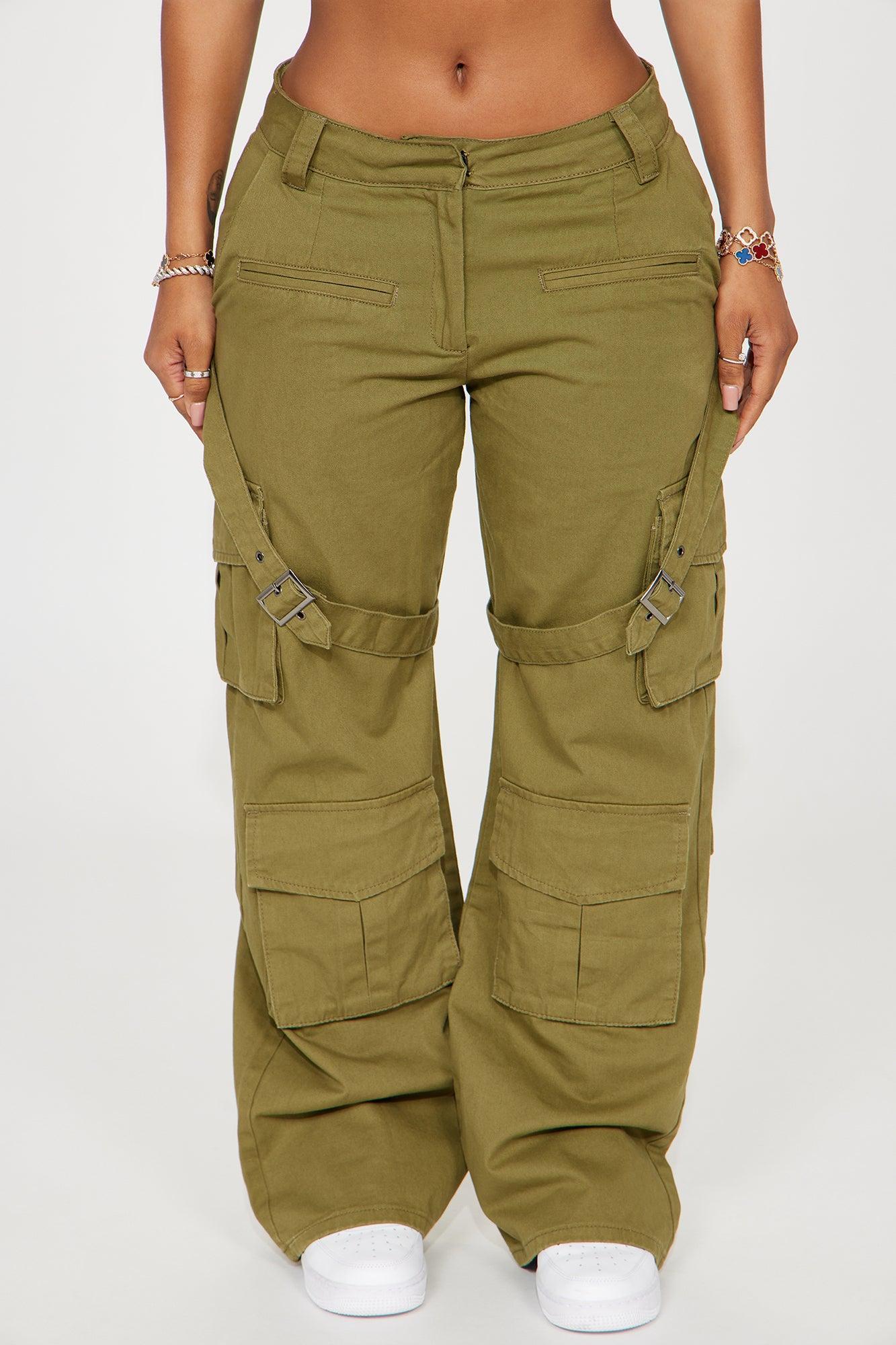 Klesis Wide Leg Cargo Pant - Olive Product Image